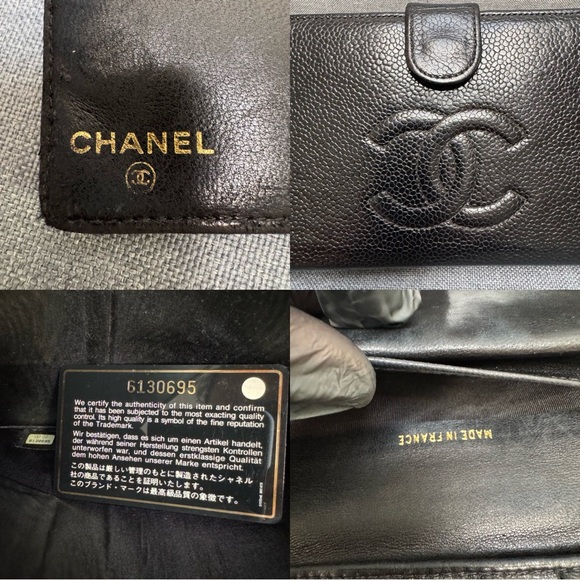❌SOLD❌AUTHENTIC CHANEL Black Caviar Wallet  with Box & Card & adjustable Chains✨ - Picture 17 of 17